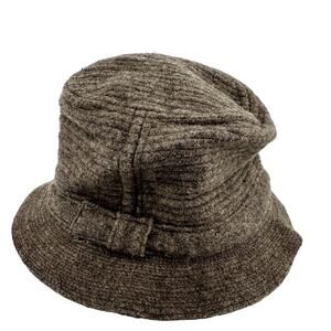 Vintage Millars Bucket Hat 100% Virgin Wool 70s Classic Comfort Brown 7 3/8